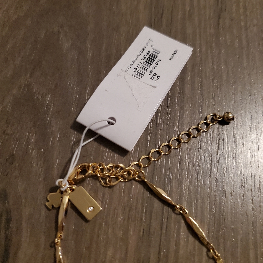 NWT Kate Spade Navy Sapphire Blue Pave the Way Statement Necklace - Picture 10 of 10